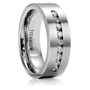 👑Men 8MM wide titanium stainless steel ring